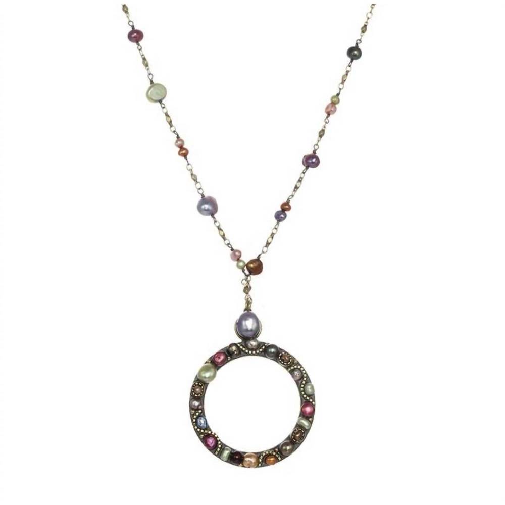 NEW MICHAL GOLAN sunset open circle necklace in multi